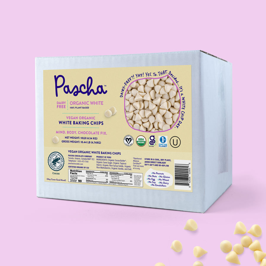 Bulk Baking Chips (10 lbs) - Organic Vegan White Baking Chips
