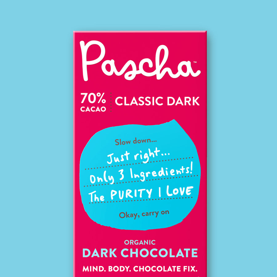 70% Cacao Organic Vegan Dark Chocolate Bar (2.8 oz)